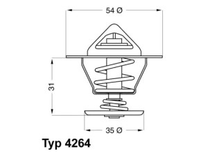 426484D (WAHLER) Термостат з прокладкоюVW Golf III 91-98 VW Golf II 83-92 VW Polo 81-94