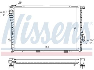 60648A (NISSENS) Радіатор основнийBMW 5 E39 97-04