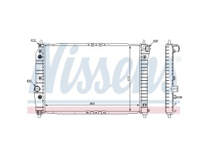 61637 (NISSENS) Радіатор основнийChevrolet Aveo 03-08 Chevrolet Aveo 06-16