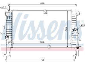 63092 (NISSENS) Радіатор основнийOpel Meriva A 03-10