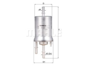KL572 (KNECHT) Фільтр паливнийVW Passat B7 10-15 Audi A3 03-12 Skoda Octavia A7 13-19