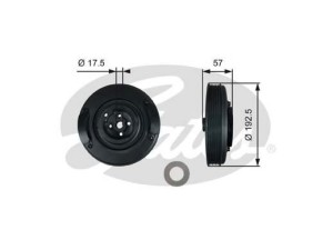 TVD1033 (GATES) Шкив коленвалаVW LT28-55 96-06 VW Crafter 06-16 Volvo V70 00-07