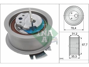 531 0565 30 (INA) Ролик ГРМ натяжнийVW Transporter T5 03-15 Audi A4 04-08 Skoda Octavia A5 04-13