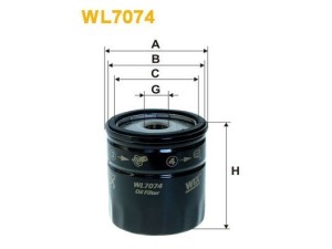 WL7074 (WIX FILTERS) Фільтр маслянийFord Focus II 04-11 Jeep Grand Cherokee 05-10 Alfa Romeo 156 97-07