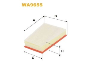 WA9655 (WIX FILTERS) Фільтр повітрянийRenault Fluence 09-17 Renault Scenic III 09-16 Renault Megane III 09-16