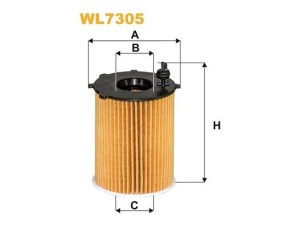 WL7305 (WIX FILTERS) Фільтр маслянийFiat Scudo 07-16 Peugeot Bipper 08-17 Ford Focus III 11-18