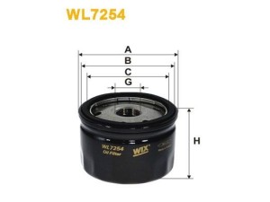 WL7254 (WIX FILTERS) Фильтр масляный