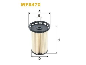 WF8470 (WIX FILTERS) Фильтр топливный вставкаVW Passat B7 10-15 Audi Q3 11-18 SEAT Alhambra 10-22