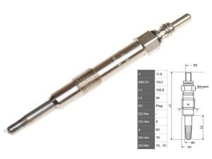 FT82703 (FAST) Свеча накалаFiat Doblo 00-09 Opel Astra H 04-14 Suzuki SX-4 06-14