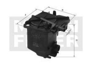 WK939/2 (MANN-FILTER) Фильтр топливныйFord Focus II 04-11 Fiat Scudo 07-16 Peugeot Expert 07-16