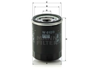 W610/9 (MANN-FILTER) Фільтр маслянийToyota RAV4 05-13 Toyota Camry 11-18 Toyota Camry 06-11