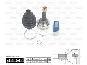 G10021PC (PASCAL) ШРУС наружный с ABSChevrolet Aveo 03-08 Chevrolet Aveo 06-16