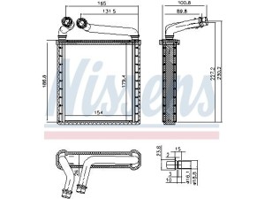 73979 (NISSENS) Радіатор пічкиVW Golf VI 09-14 VW Passat B7 10-15 Skoda Superb 08-15