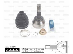 G1F057PC (PASCAL) ШРУС наружный комплектFiat Ducato 06-14 Peugeot Boxer 06-14 Citroen Jumper 06-14