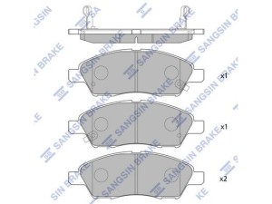 SP2084 (Hi-Q) Колодки тормозные дисковые передниеNissan Note 12-20 Nissan Tiida 04-12 Nissan Micra 10-17