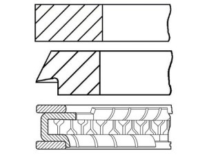 08-787000-00 (GOETZE) Кільця поршневіFiat Bravo 95-01 Alfa Romeo 145 96-01 Lancia Lybra 99-05