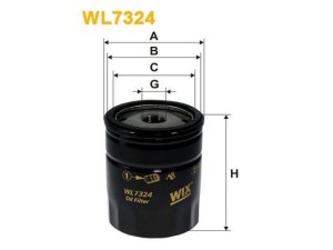 WL7324 (WIX FILTERS) Фильтр масляныйFiat Fiorino 88-00 Alfa Romeo 156 97-07 Lancia Dedra 89-99