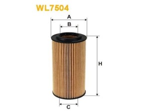 WL7504 (WIX FILTERS) Фильтр масляныйVW Golf VI 09-14 Audi A4 04-08 Skoda Octavia A5 04-13