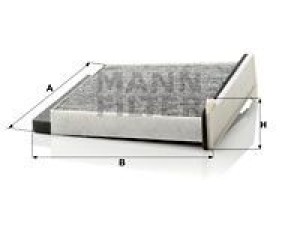 CUK2231 (MANN-FILTER) Фильтр салона угольныйMitsubishi L200 06-15 Mitsubishi Outlander 02-07 Mitsubishi Lancer IX 03-11