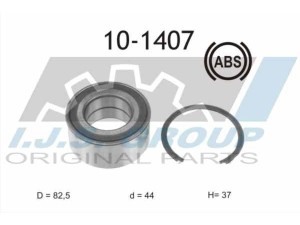 10-1407 (IJS GROUP) Підшипник маточини передньої з absFiat Ulysse 02-10 Peugeot 807 02-14 Citroen C8 02-14