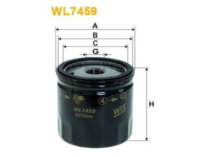 WL7459 (WIX FILTERS) Фильтр масляныйFord Focus III 11-18 Mazda 2 03-07 Volvo V70 07-16