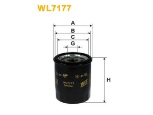 WL7177 (WIX FILTERS) Фільтр маслянийFiat Sedici 06-14 Toyota Camry 06-11 Suzuki Grand Vitara 06-17