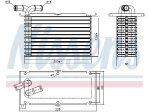 96470 (NISSENS) Радіатор інтеркулераVW Passat B7 10-15 Audi A4 04-08 Skoda Octavia A5 04-13