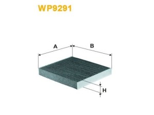 WP9291 (WIX FILTERS) Фільтр салону вугільнийMitsubishi Outlander 15-21 Lexus GS 05-11 Toyota Camry 06-11