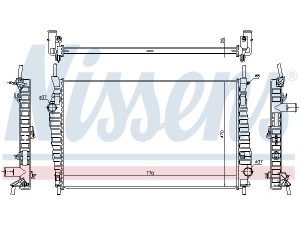 69247 (NISSENS) Радіатор основнийFord Transit 06-14