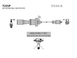 T295P (TESLA) Провод высокого напряжения комплект 2 штMitsubishi Outlander 02-07 Mitsubishi Lancer IX 03-11