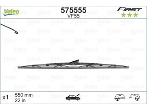 575555 (VALEO) Щетка стеклоочистителя 550 ммRenault Kangoo 08-17 Hyundai Coupe 02-09 Ford Transit 06-14