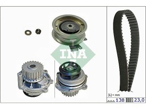 530 0171 31 (INA) Комплект ГРМ ремінь ролик помпаVW Golf VI 09-14 Audi A4 04-08 Skoda Octavia A5 04-13