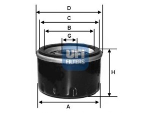 23.129.02 (UFI) Фільтр маслянийOpel Astra G 98-05 Chevrolet Lacetti 04-13 Daewoo Lanos 97-20