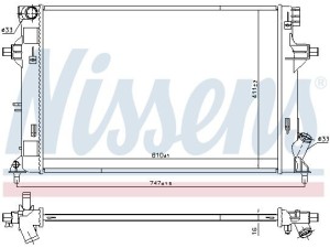 606552 (NISSENS) Радіатор основнийHyundai i-30 17- Hyundai Elantra AD 16-20