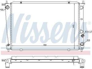 67039 (NISSENS) Радіатор основнийHyundai H-1 97-04 Hyundai H-1 07-21 Hyundai H-1 04-07