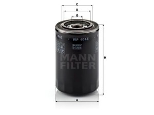 WP1045 (MANN-FILTER) Фільтр маслянийMitsubishi Pajero III 00-07 Mitsubishi Pajero II 91-99 Mitsubishi Pajero IV 07-21