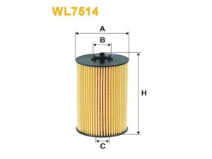 WL7514 (WIX FILTERS) Фильтр масляныйVW Golf VI 09-14 Audi A6 11-18 Skoda Octavia A7 13-19