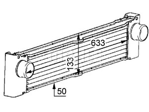 CI 81 000P (MAHLE) Радиатор интеркулераMercedes-Benz Vito W639 03-14