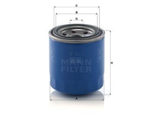 W8017 (MANN-FILTER) Фільтр маслянийHyundai Santa FE 12-18 Hyundai IX35 13-15 Kia Sportage 10-15