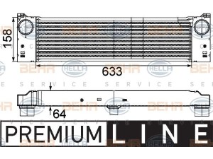 8ML376746-491 (HELLA) Радиатор интеркулераMercedes-Benz Vito W639 03-14