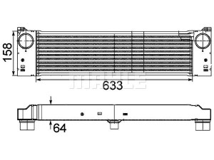 CI 192 000P (MAHLE) Радиатор интеркулераMercedes-Benz Vito W639 03-14