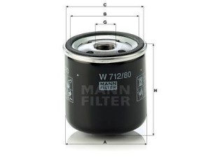 W712/80 (MANN-FILTER) Фильтр масляныйSAAB 9-3 98-03