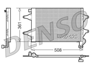 DCN27004 (DENSO) Радиатор кондиционераVW Polo 09-18 Skoda Fabia II 07-14 SEAT Ibiza 09-17