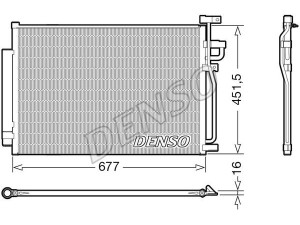 DCN20040 (DENSO) Радиатор кондиционераOpel Antara 06-15 Chevrolet Captiva 11-19 Chevrolet Captiva 06-11