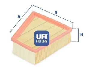 30.133.00 (UFI) Фільтр повітрянийVW Polo 02-09 Skoda Fabia II 07-14 SEAT Ibiza 09-17