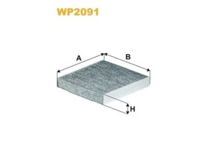 WP2091 (WIX FILTERS) Фільтр салону вугільнийFiat Panda 11- Fiat 500 07-20 Lancia Ypsilon 03-11