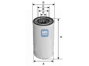 23.305.00 (UFI) Фільтр маслянийIveco EuroTech 92-02 Iveco EuroStar 93-02 Iveco EuroCargo I-III 91-15