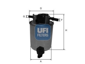 24.020.01 (UFI) Фільтр паливнийInfiniti QX50 13-17 Infiniti Q70 13- Infiniti FX/QX70 08-17