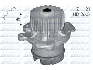 L123 (DOLZ) Помпа системы охлажденияLada Kalina 04-13