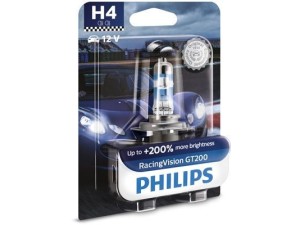 12342RGTB1 (PHILIPS) Лампа фары галогенная 12V 60/55W H4 +200%VW Transporter T5 03-15 Audi A3 96-03 Skoda Fabia II 07-14